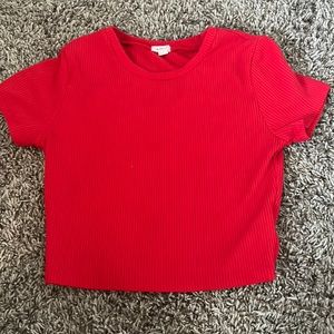 red crop top
